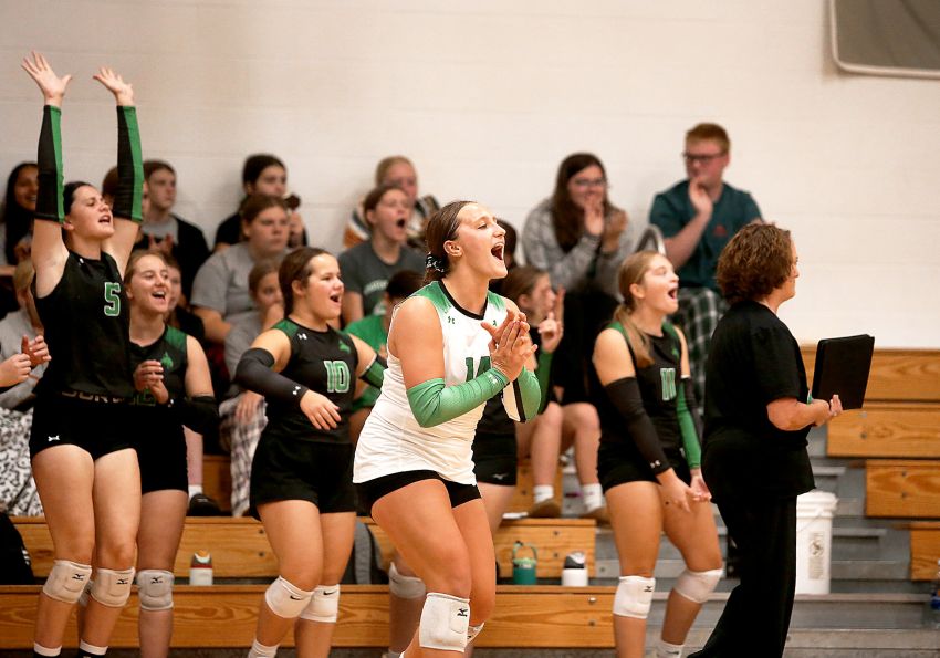 Miller’s Jolie Palmer leading the Rustlers from her libero position 